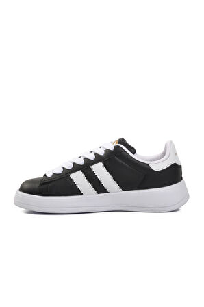 Ayakmod B-573 Siyah-Beyaz Bağcıklı Unisex Sneaker