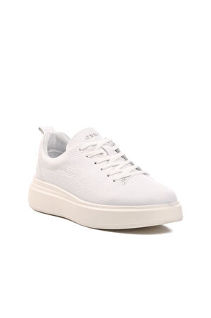 Ayakmod Esse 6419 Beyaz Ortopedik Deri Erkek Günlük Ayakkabı