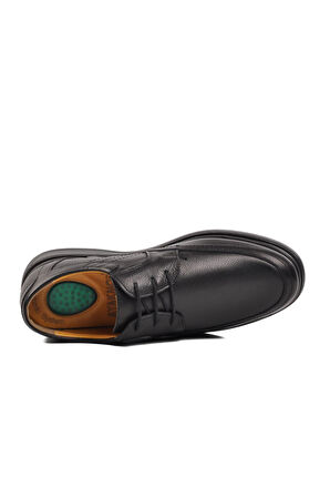 Ayakmod 962 Jel Taban Bağcıklı Deri Siyah Erkek Günlük Ayakkabı
