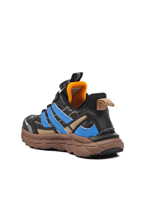 Pepino 1843-F Siyah-Sarı Misini Bağcıklı Unisex Çocuk Sneaker