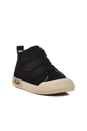 Walkway Siyah Unisex Cırtlı Çocuk Sneaker Walkway 34-P