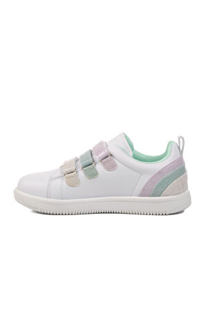 Walkway Beyaz-Mint Unisex Cırtlı Çocuk Sneaker 6502-P