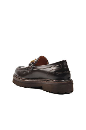 Ayakmod Premium 7710 Kahve Açma Hakiki Deri Erkek Loafer Ayakkabı
