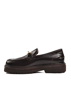 Ayakmod Premium 7710 Kahve Açma Hakiki Deri Erkek Loafer Ayakkabı