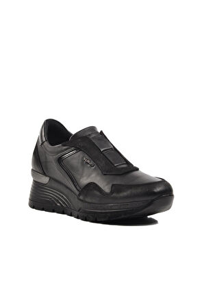 Venüs 2313042K Siyah Hakiki Deri Kadın Günlük Ayakkabı