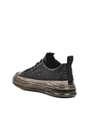 Guja 24K510-3 M Siyah Hakiki Deri Erkek Sneaker