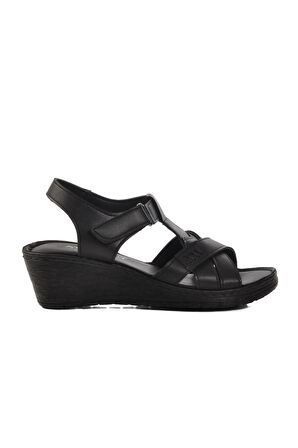 Ayakmod 673572 Z Siyah  Kadın Sandalet