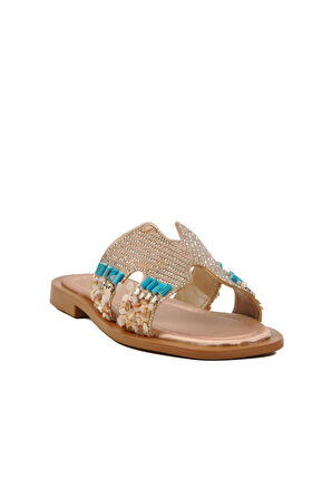 Bej Saten Kadın Terlik 246048 Z 