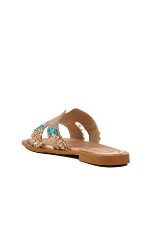 Bej Saten Kadın Terlik 246048 Z 