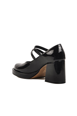 Ayakmod 336526 Z Siyah Rugan Kadın Topuklu Ayakkabı