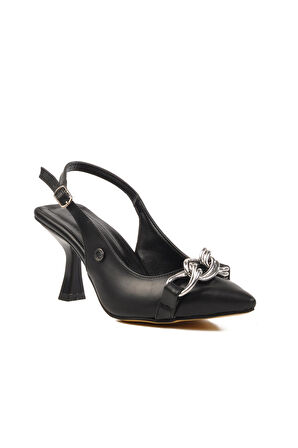 Pierre Cardin PC-54739 Z Siyah Kadın Abiye Ayakkabı Stiletto