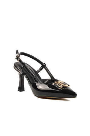 Pierre Cardin PC-54707 Z Siyah  Kadın Abiye Ayakkabı Stiletto