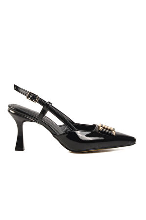 Pierre Cardin PC-54707 Z Siyah  Kadın Abiye Ayakkabı Stiletto