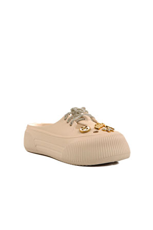 Ekru Kadın Yazlık Terlik  3404 Z 