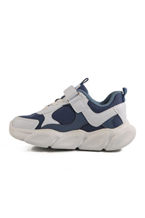 Ppn 1901 P İndigo-Beyaz Çocuk Spor Ayakkabı