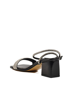 Pierre Cardin PC-54670 Z Siyah Kadın Taşlı Abiye Sandalet