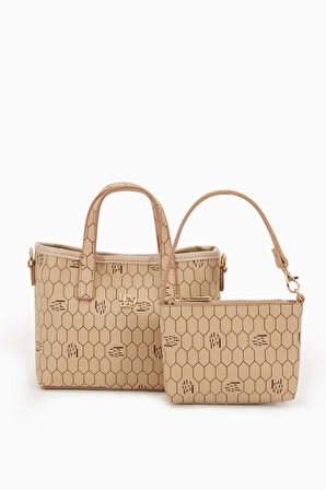 930163 Çanta Vizon  Kadın Omuz Çantası Levidor 