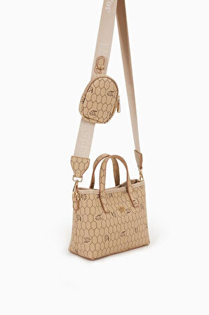 930163 Çanta Vizon  Kadın Omuz Çantası Levidor 