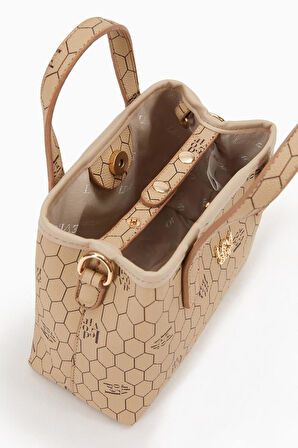 930163 Çanta Vizon  Kadın Omuz Çantası Levidor 