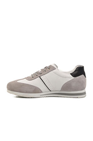 Ayakmod 5Y1543-7811 M Gri-Beyaz Hakiki Deri Erkek Günlük Ayakkabı