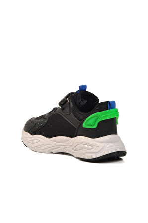Siyah Cırtlı Unisex Çocuk Spor Ayakkabı Toti F