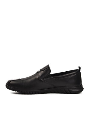 Siyah Hakiki Deri Erkek Sneaker 152-19028 M