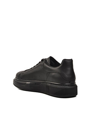 Siyah Hakiki Deri Erkek Sneaker 152-21028 M