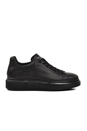 Siyah Hakiki Deri Erkek Sneaker 152-21028 M