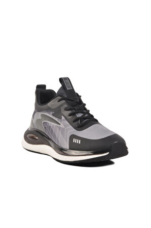 Bulldozer M Hafif Esnek Erkek Spor Siyah Ayakkabı 250421