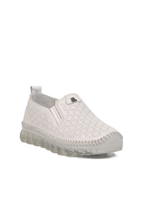 Ayakmod 0002 Z Beyaz Hakiki Deri Kadın Günlük Ayakkabı