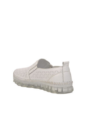 Ayakmod 0002 Z Beyaz Hakiki Deri Kadın Günlük Ayakkabı