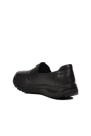 Ayakmod 0042 Z Siyah Hakiki Deri Kadın Günlük Ayakkabı