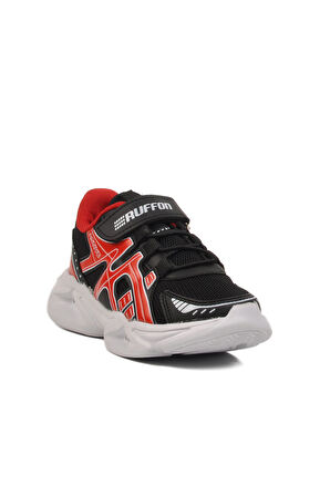 Siyah-Kırmızı Çocuk Spor Ayakkabı Ruffon 2351 P 