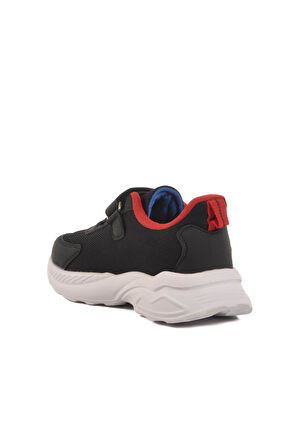 Siyah-Beyaz Tekstil Çocuk Spor Ayakkabı Ruffon 2340 F