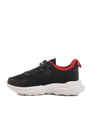 Siyah-Beyaz Tekstil Çocuk Spor Ayakkabı Ruffon 2340 F