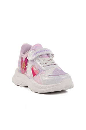 Beyaz-Lila Çocuk Spor Ayakkabı Ruffon 2340 F 