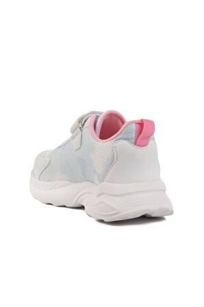 Beyaz-Bebe Mavisi Çocuk Spor Ayakkabı Ruffon 2340 F