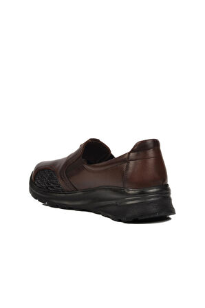 Ayakmod 0042 Z Hafif Esnek Hakiki Deri Kahve Kadın Günlük Ayakkabı