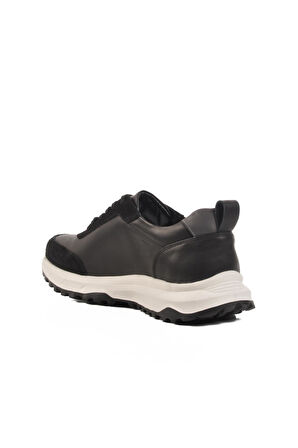 Siyah Hakiki Deri Erkek Casual Ayakkabı Ciksa M