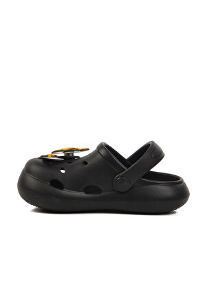 Siyah Kız Çocuk Sabo Terlik Yumurcak P