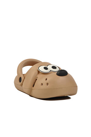 Bej Unisex Çocuk Sabo Terlik Doggy P