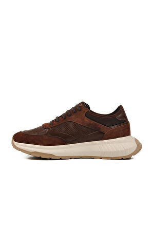 Ayakmod Premium 5394 M Kahve Hakiki Deri Erkek Sneaker