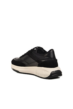 Ayakmod Premium 5394 M Siyah-Beyaz Hakiki Deri Erkek Sneaker