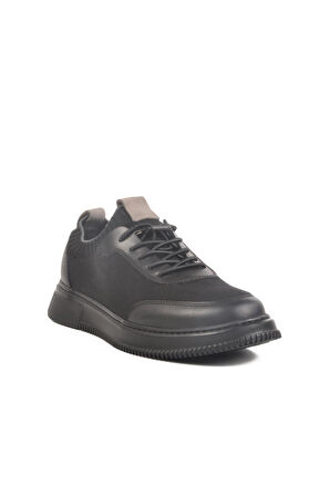LO02255-F412 M Siyah Erkek Triko Günlük Ayakkabı