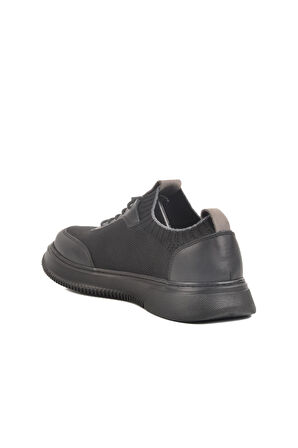 LO02255-F412 M Siyah Erkek Triko Günlük Ayakkabı