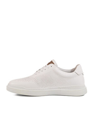 Premium 411 M Beyaz Hakiki Deri Erkek Sneaker