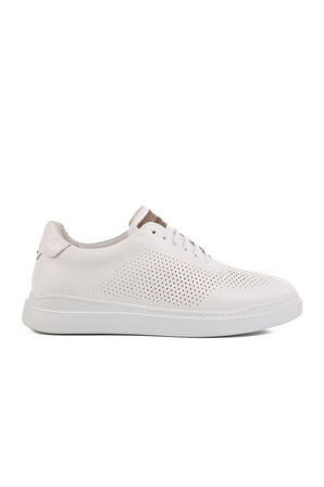 Premium 411 M Beyaz Hakiki Deri Erkek Sneaker