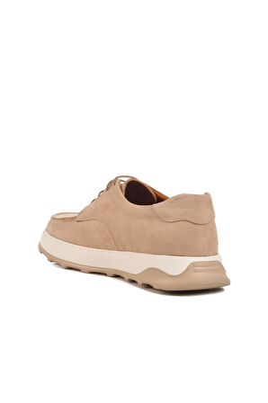 Ayakmod Premium 8212 M Bej Nubuk Hakiki Deri Erkek Sneaker