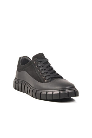 Siyah Nubuk Hakiki Deri Erkek Sneaker 2K0674-7662 M