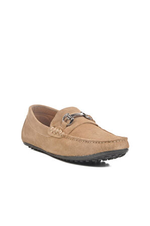 Komcero Welfare 2Y0274-163 M Bej Süet Hakiki Deri Erkek Loafer